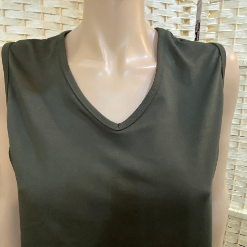 Fashion Bug, Army Green Tank Top - Size L