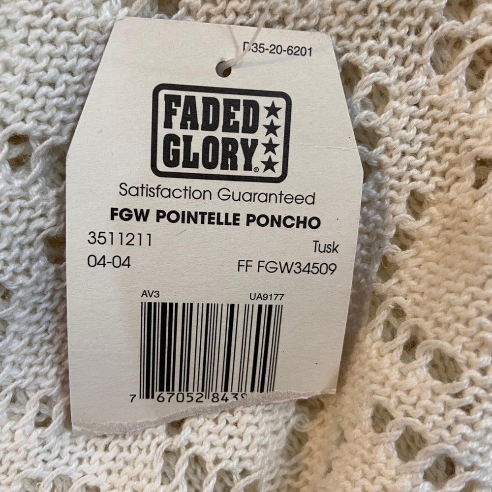 Faded Glory, Knit Poncho- Size M