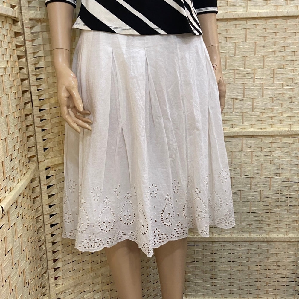 Studio Y, Black and White Top, and St. John's Bay, White Cotton Skirt Outfit Set