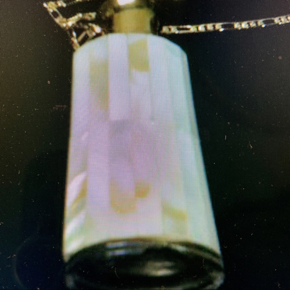 Vintage Mother of Pearl Perfume Bottle -Pendant -20in 18KGF Chain Necklace