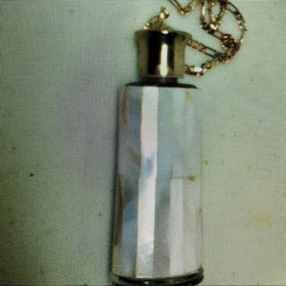 Vintage Mother of Pearl Perfume Bottle -Pendant -20in 18KGF Chain Necklace