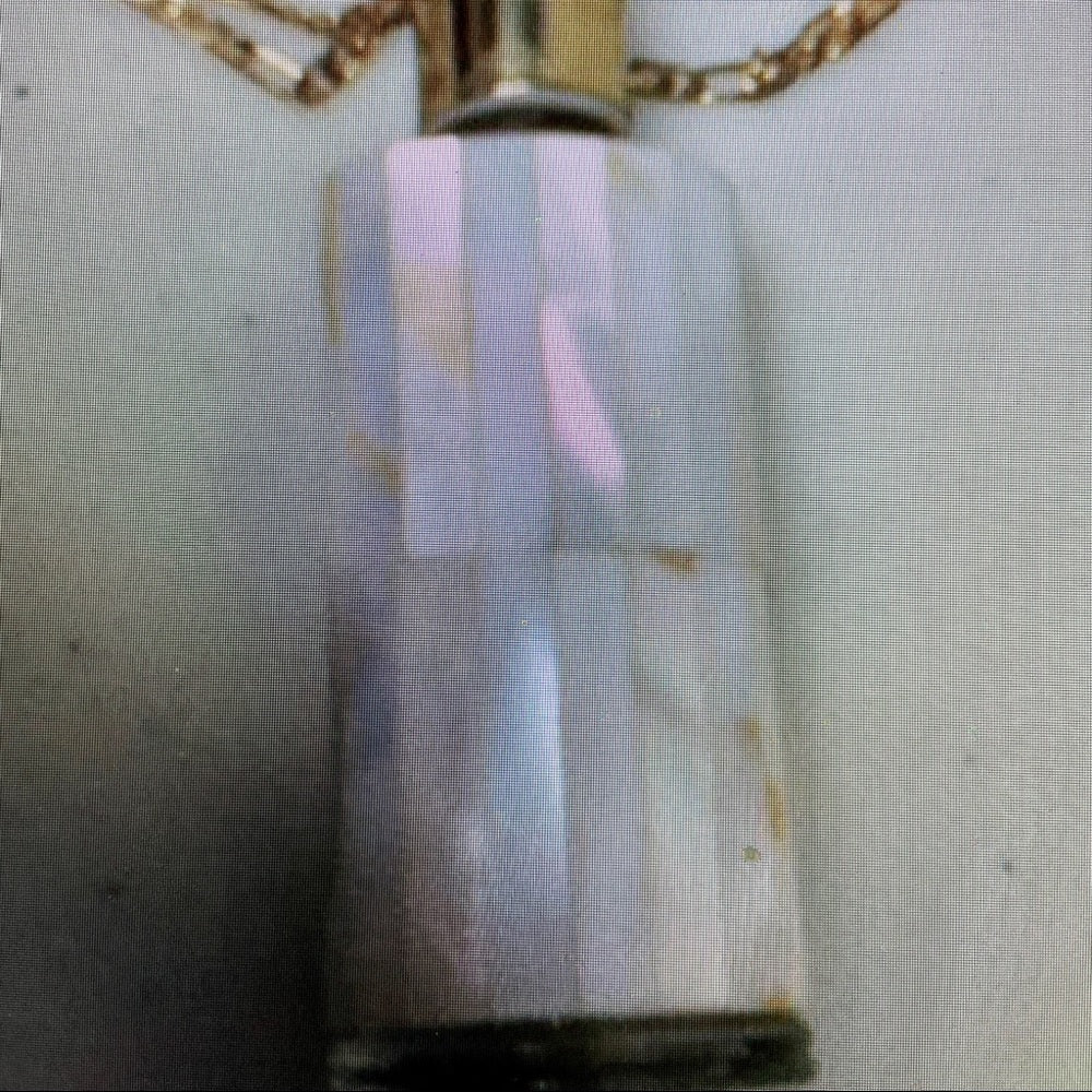 Vintage Mother of Pearl Perfume Bottle -Pendant -20in 18KGF Chain Necklace
