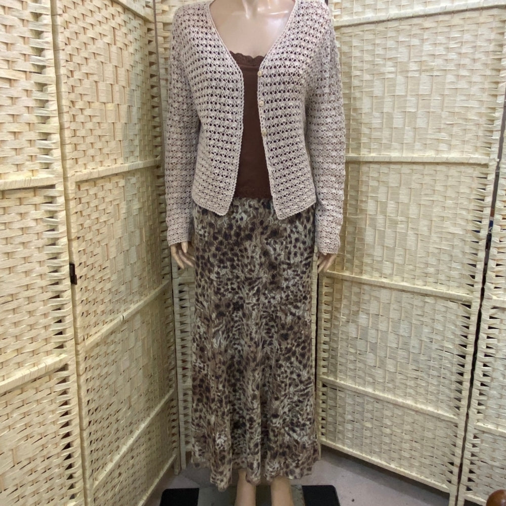 SO..., Brown Lace Tank Top Camisole - Size L