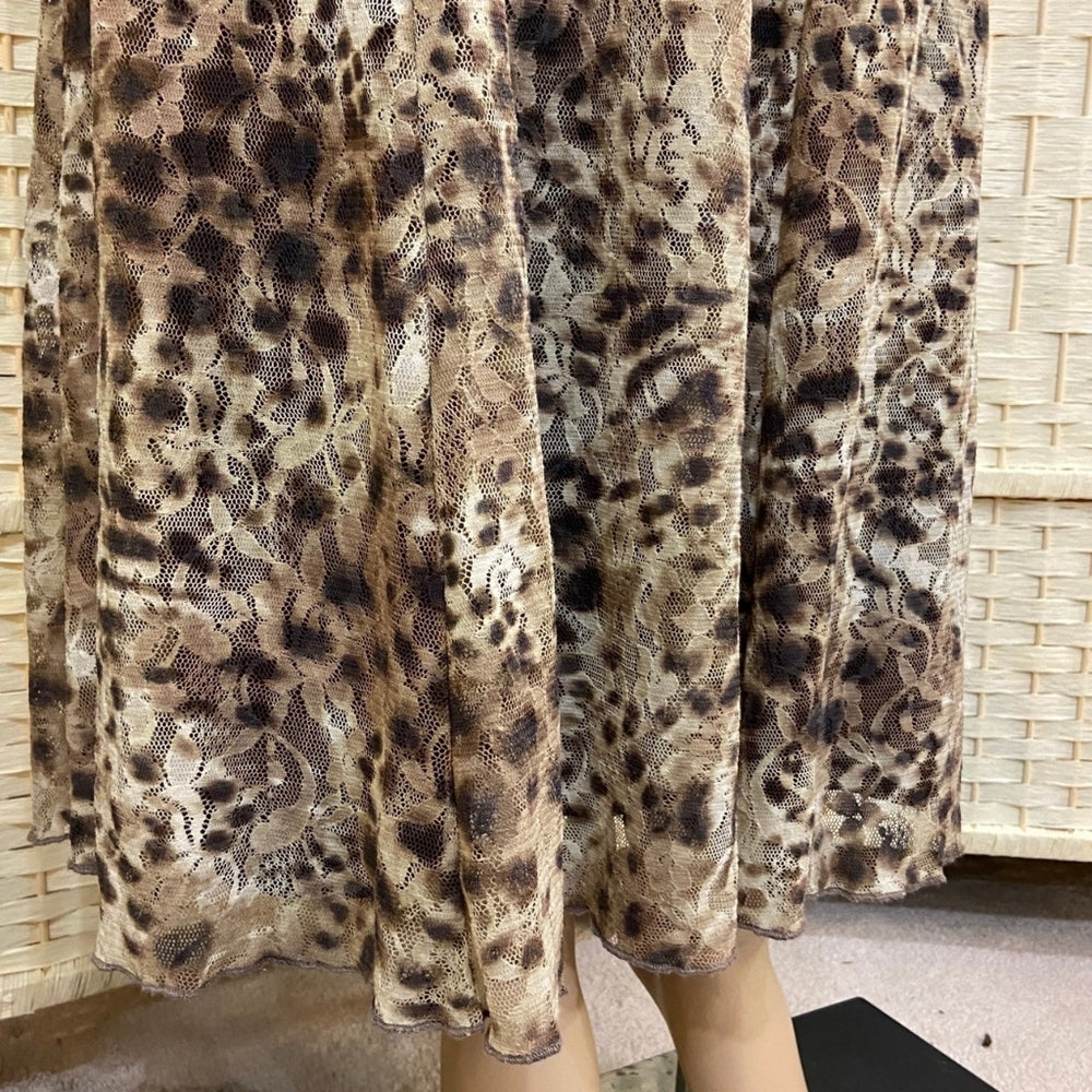 RQT, Brown Tan Lace Skirt - Size M