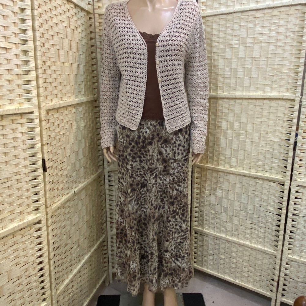 3pc Brown and Tan Lace Outfit Set