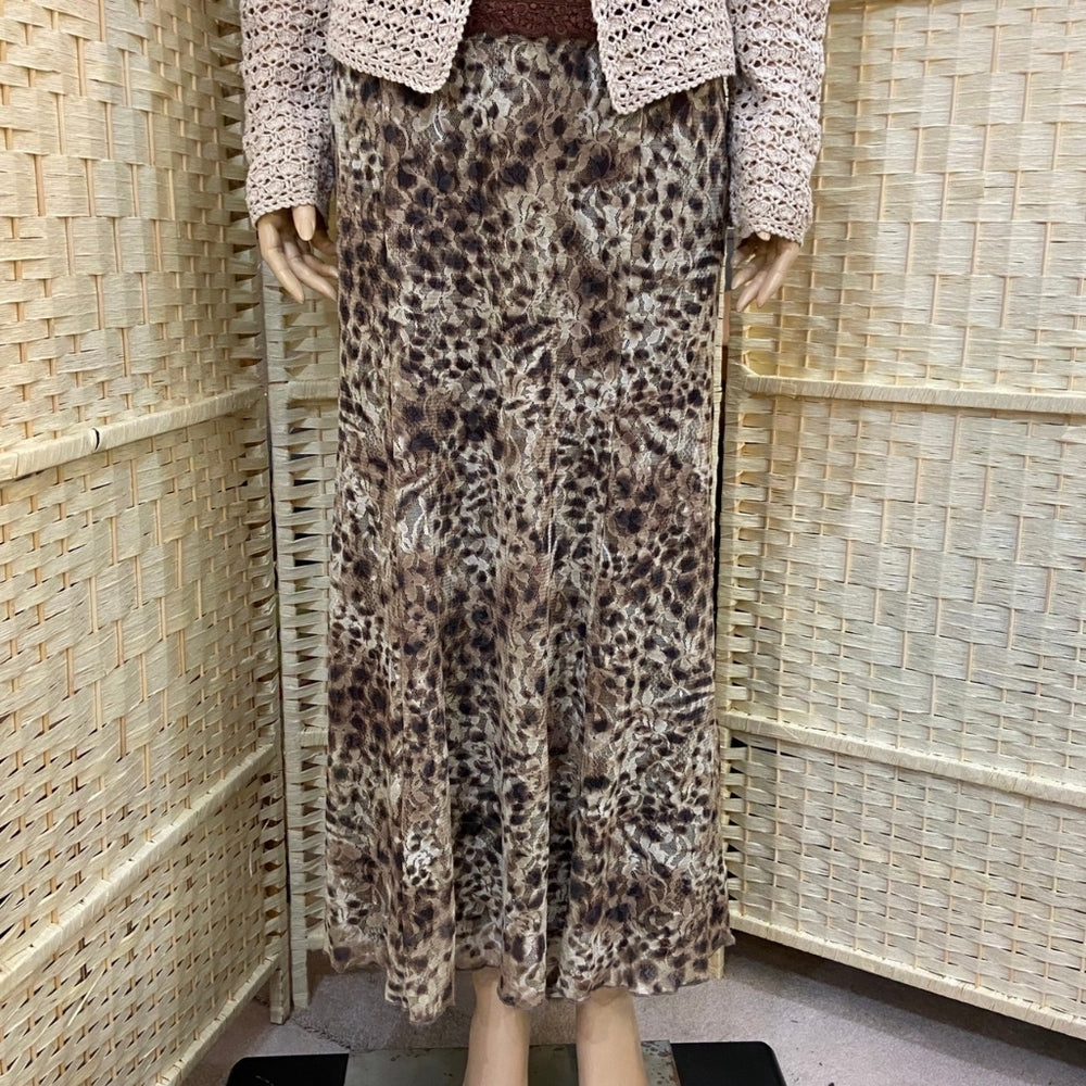 3pc Brown and Tan Lace Outfit Set