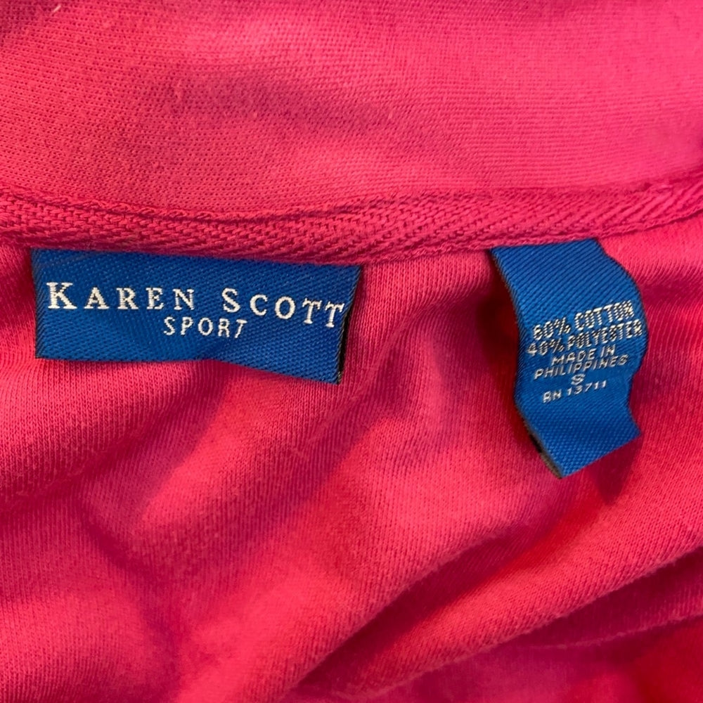 Karen Scott Sports, Hot Pink Longsleeve Top - Size S