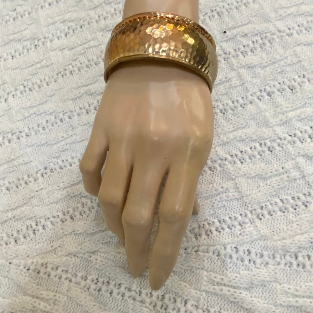 Vintage Hammered Gold Bangle