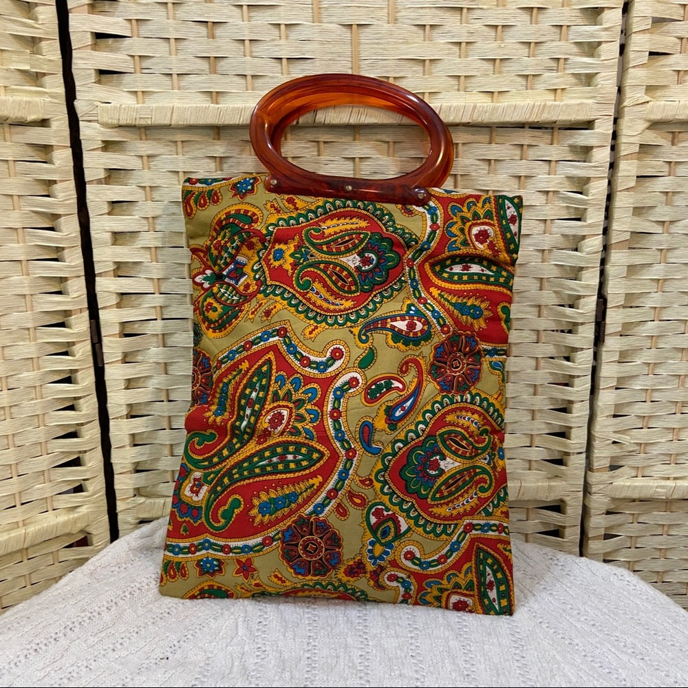Vintage, Psychedelic Folding Handbag Tote