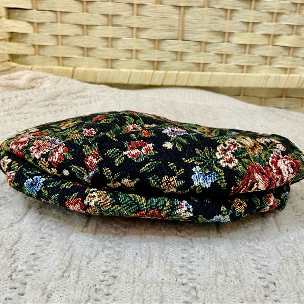 Vintage Handibag Floral Tapestry Clutch-Crossbody 9in x 7in x 2in