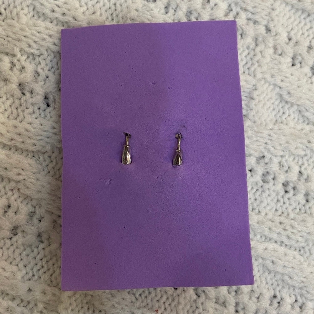 Princess Earrings, Green Floral