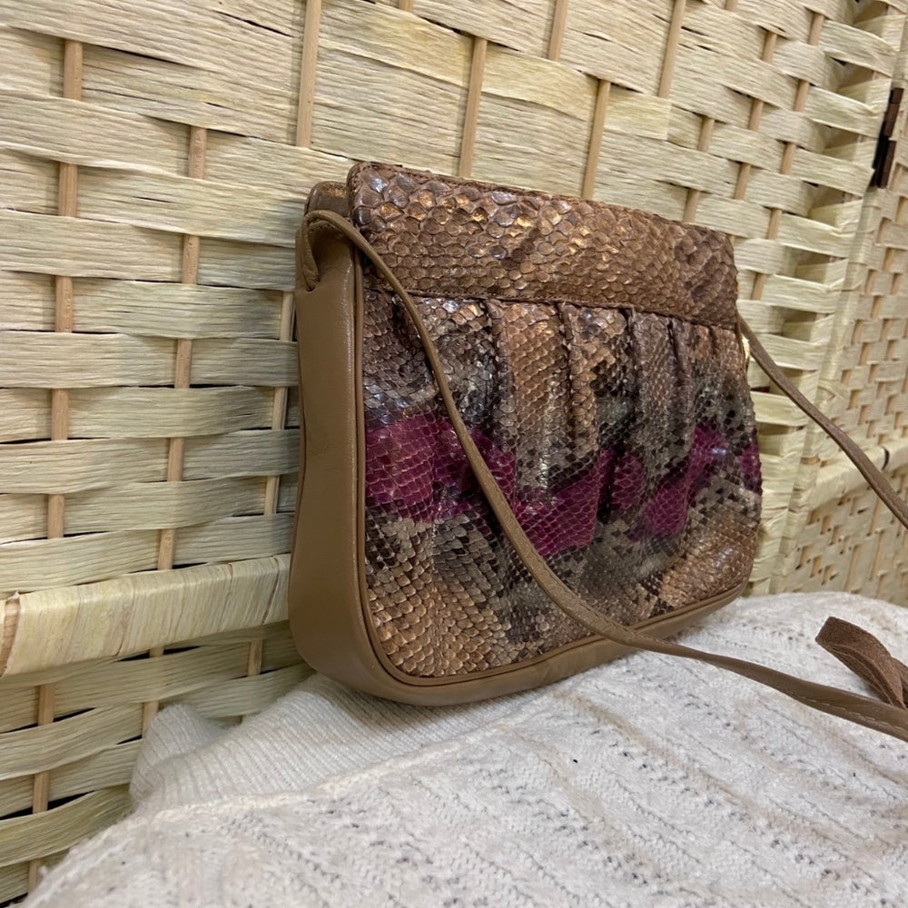 Vintage Marle Python Snakeskin Crossbody Bag