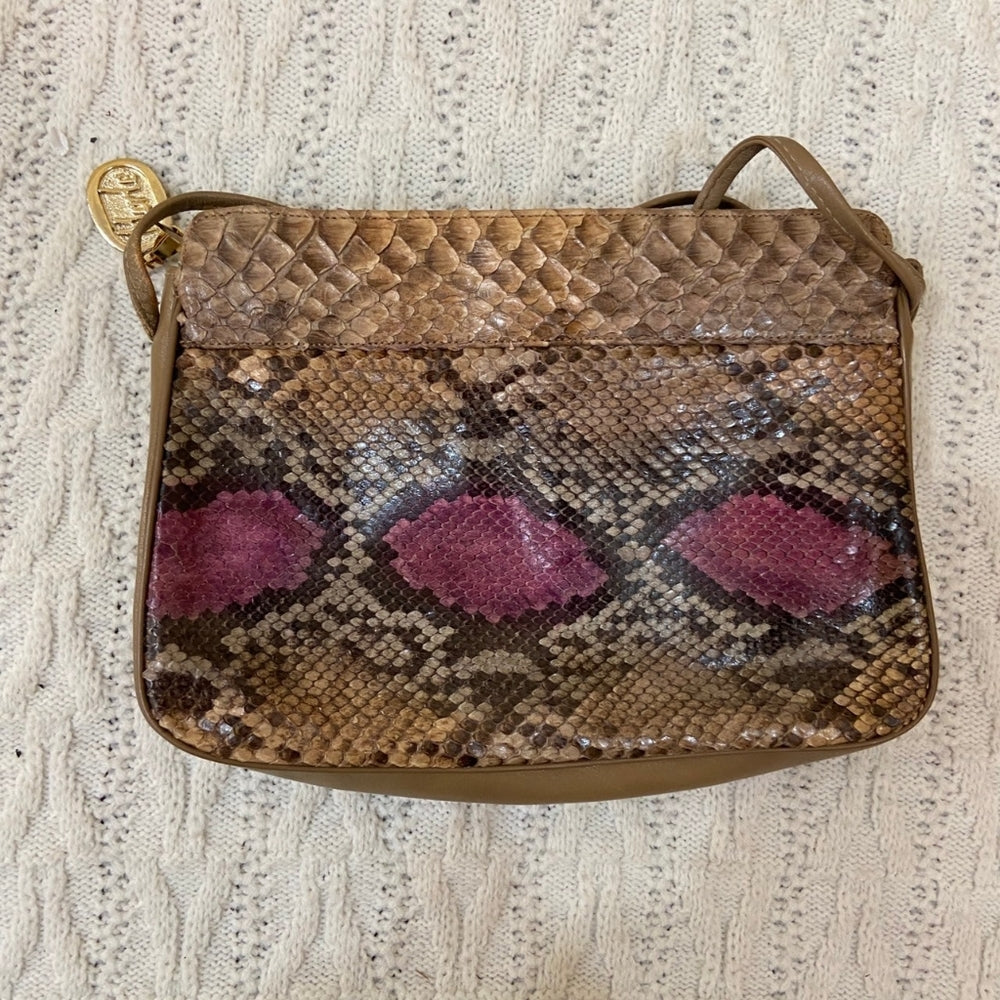 Vintage Marle Python Snakeskin Crossbody Bag