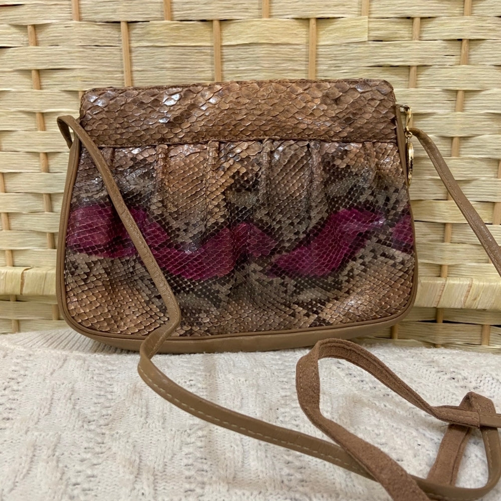 Vintage Marle Python Snakeskin Crossbody Bag
