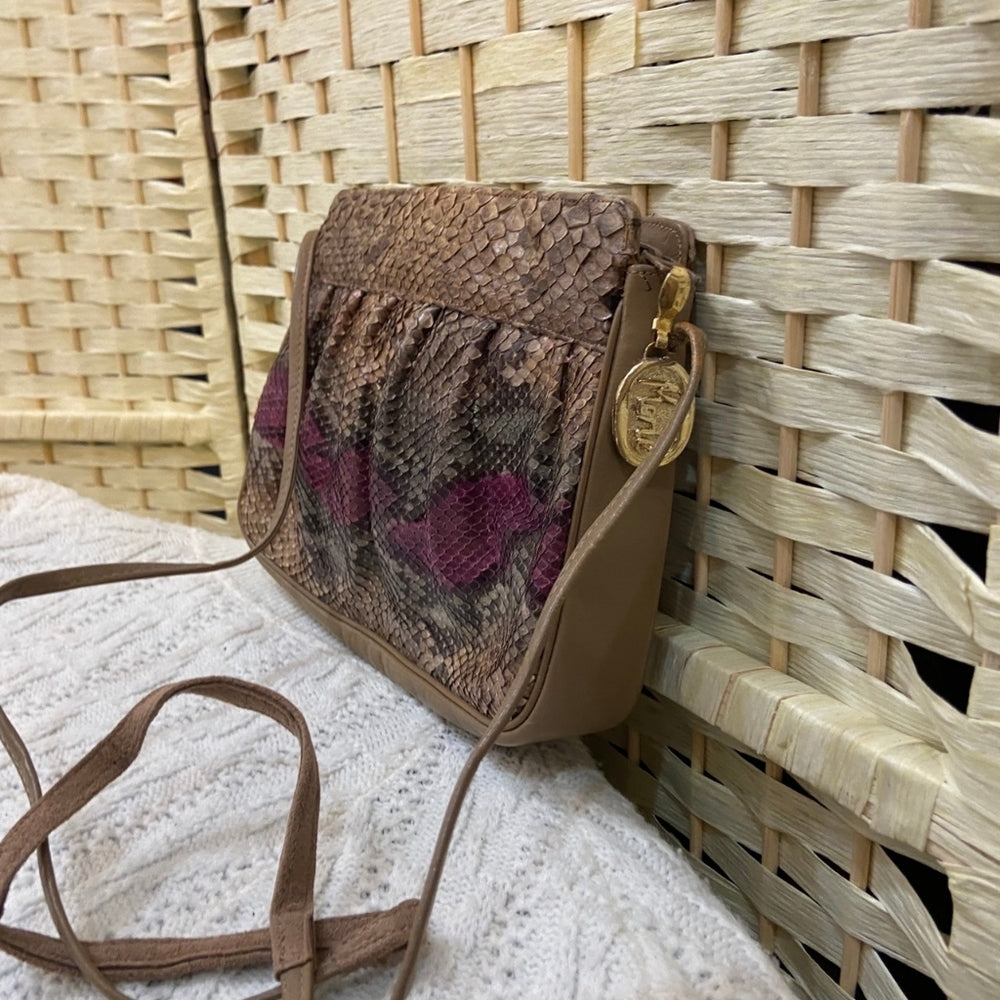 Vintage Marle Python Snakeskin Crossbody Bag