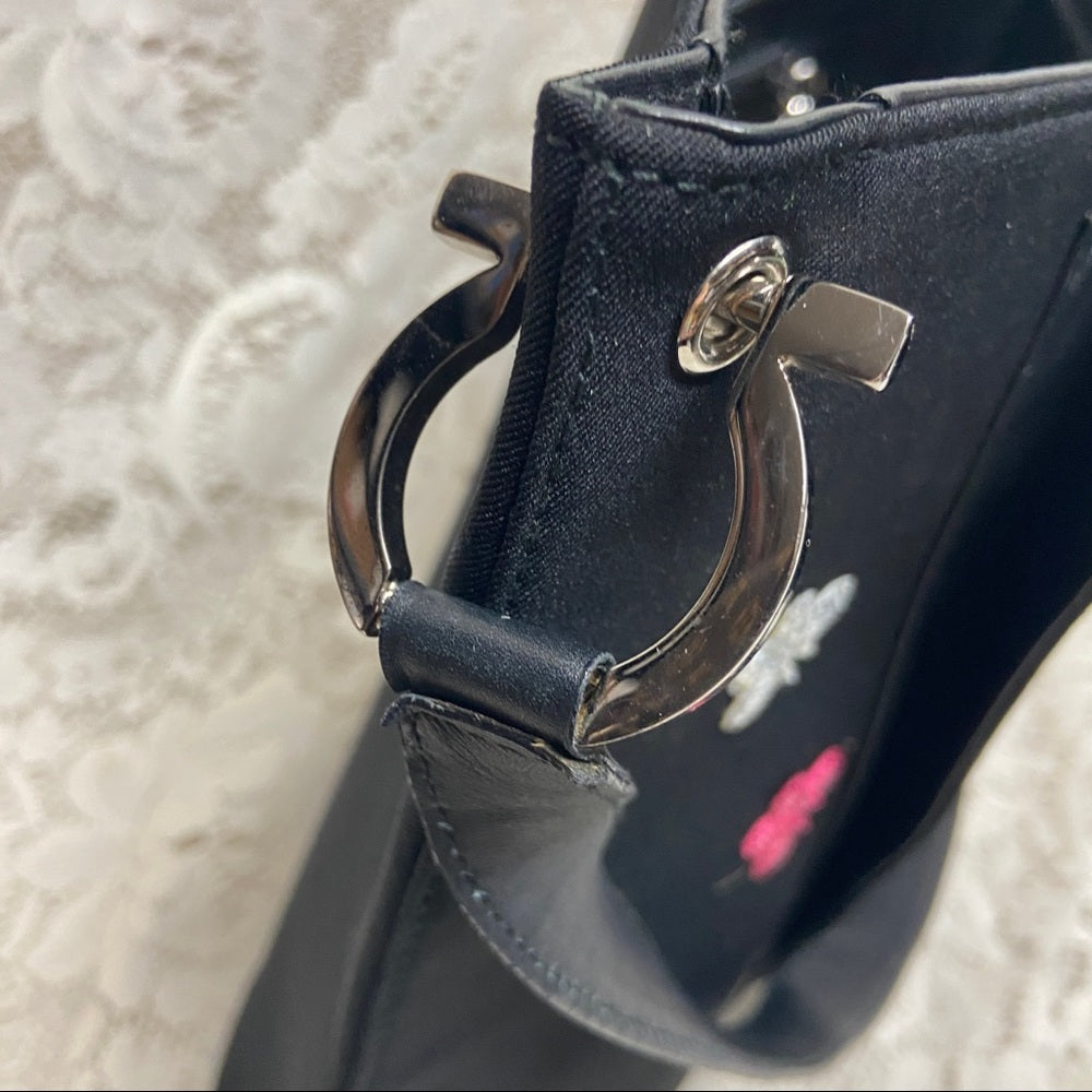 Salvatore Ferragamo Black Nylon Handbag