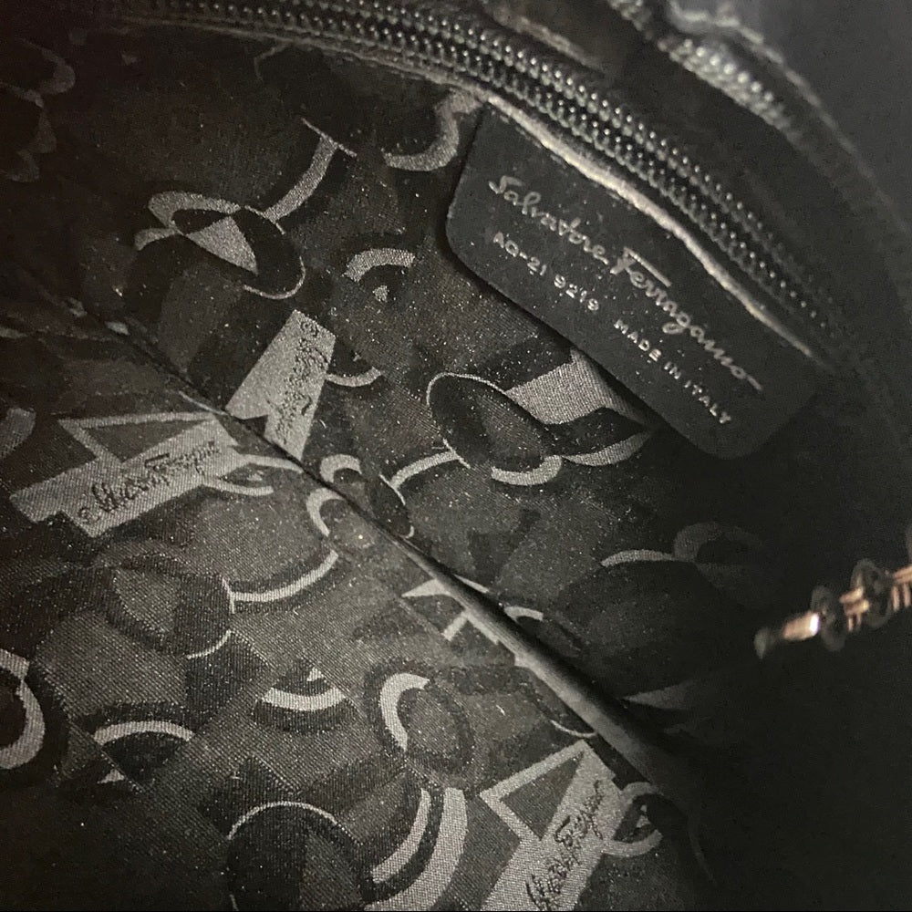 Salvatore Ferragamo Black Nylon Handbag