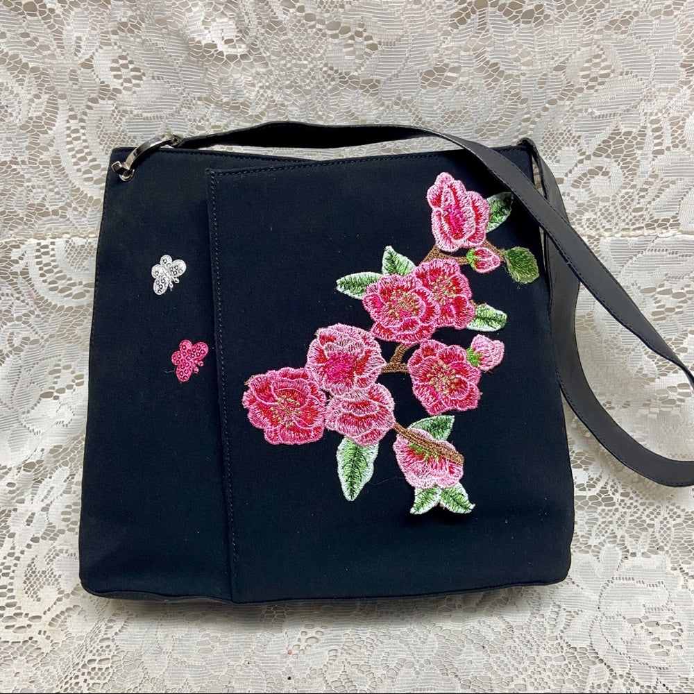 Salvatore Ferragamo Black Nylon Handbag