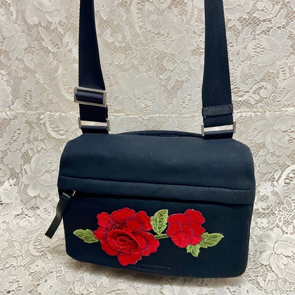 Prada Black Nylon Sports Hand Bag 10in x 8in x 5in