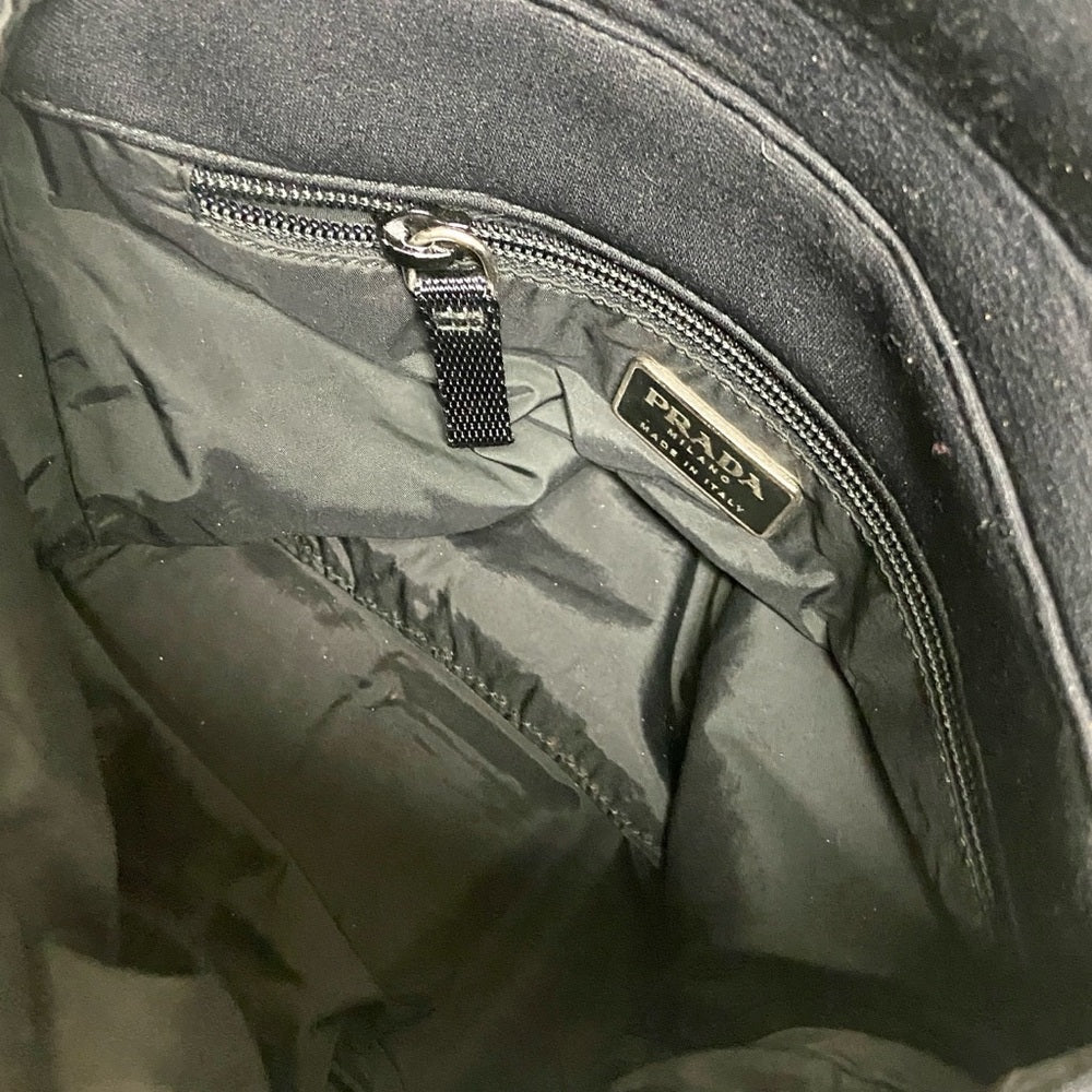 Prada Black Nylon Sports Hand Bag 10in x 8in x 5in