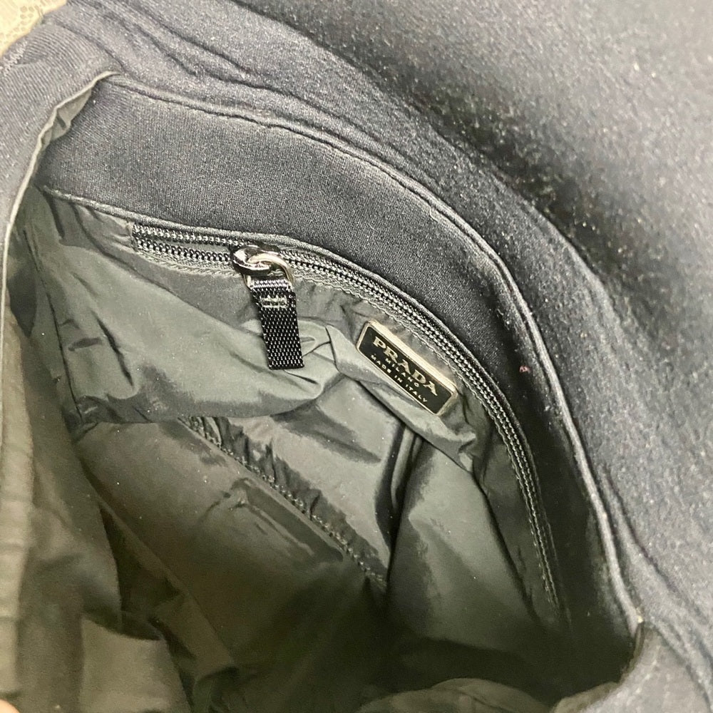 Prada Black Nylon Sports Hand Bag 10in x 8in x 5in