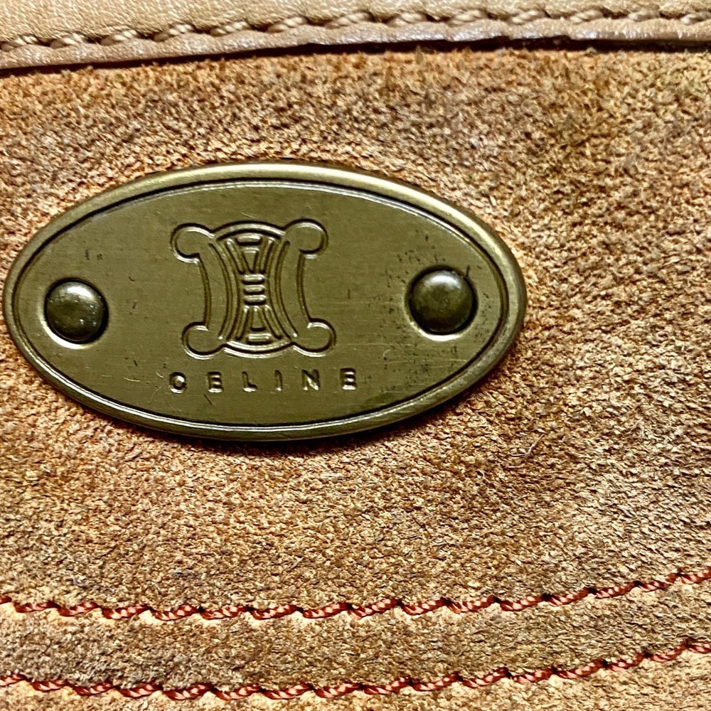 Vintage Celine Rust Orange Brown Suede Leather Handbag