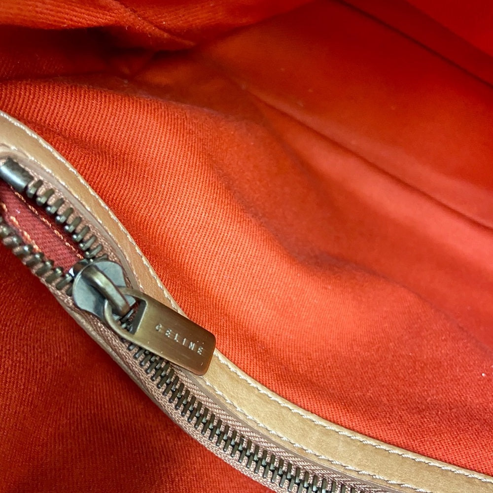 Vintage Celine Rust Orange Brown Suede Leather Handbag