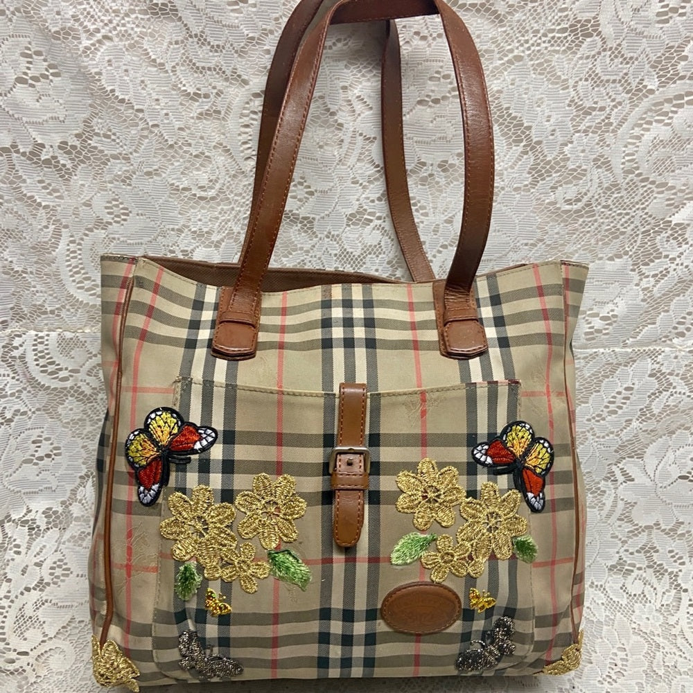 Burberry Nova Check Hand-Shoulder Bag Tote