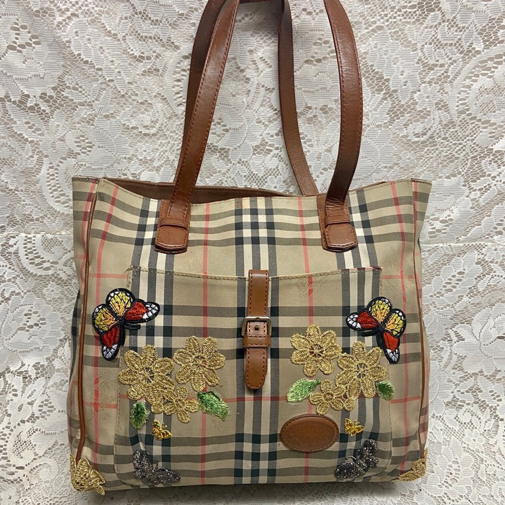 Burberry Nova Check Hand-Shoulder Bag Tote