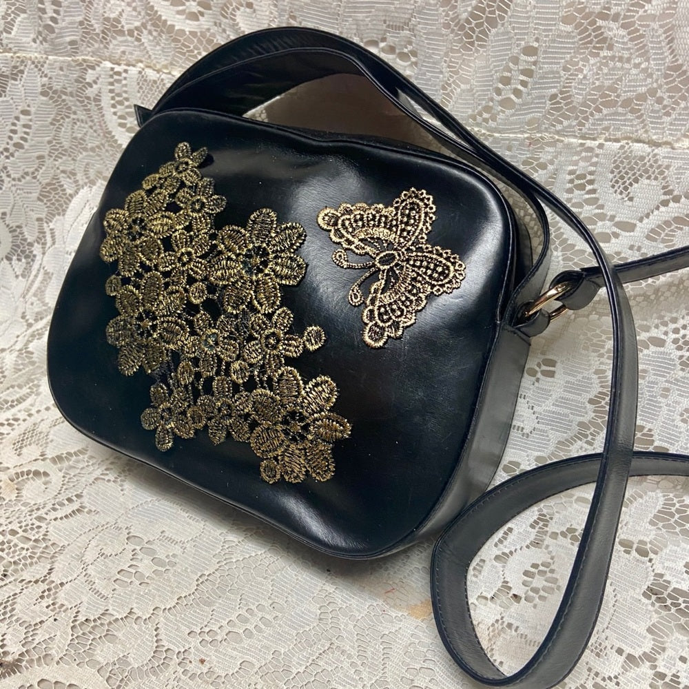 Bally Black Leather 2-way Purse- Crossbody