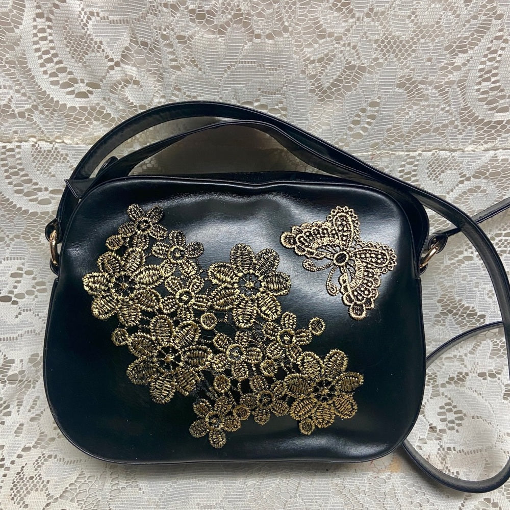 Bally Black Leather 2-way Purse- Crossbody