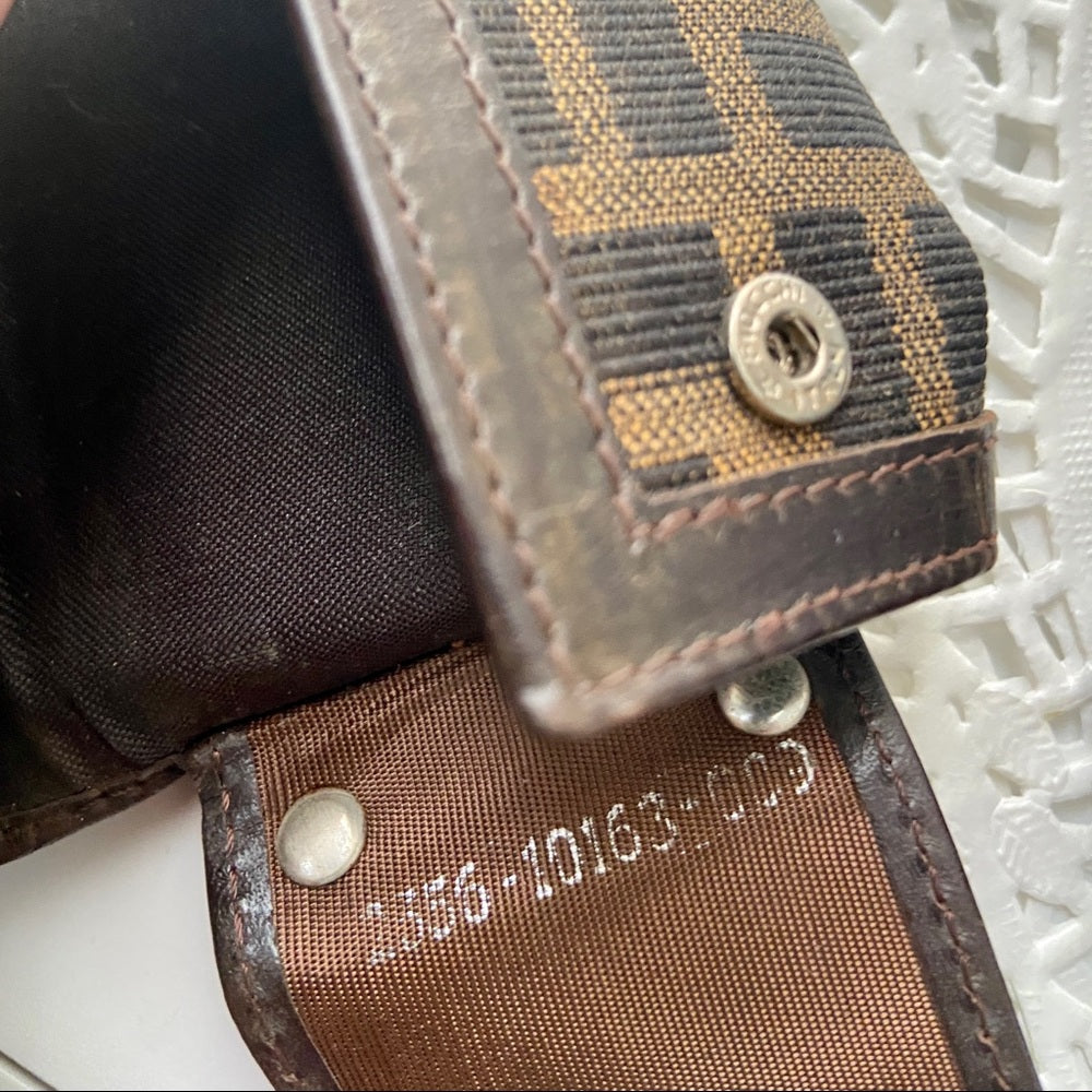 Fendi Italy, Zucca Pattern 4-hooks Key Case