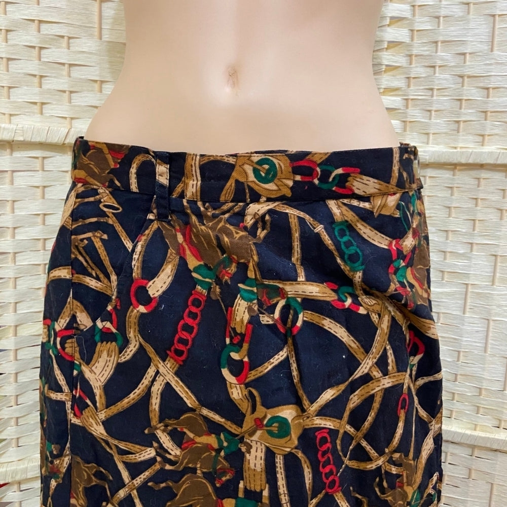 Tangibles, Equestrian Patterned Skirt - Size L