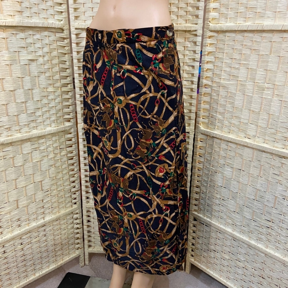 Tangibles, Equestrian Patterned Skirt - Size L