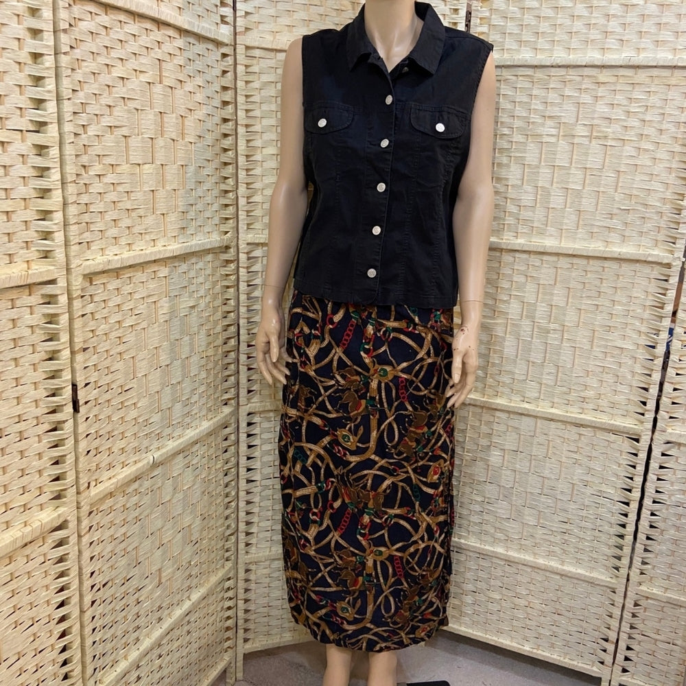 Tangibles, Equestrian Patterned Skirt - Size L