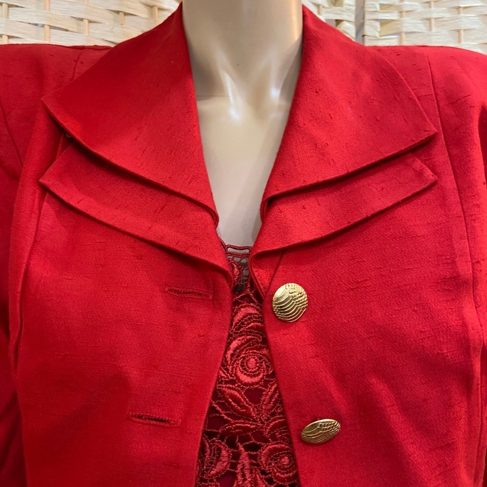 3pc Dani Max Red Suit Outfit Set
