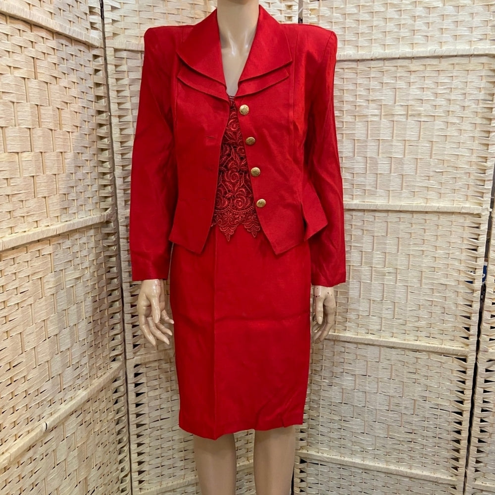 3pc Dani Max Red Suit Outfit Set