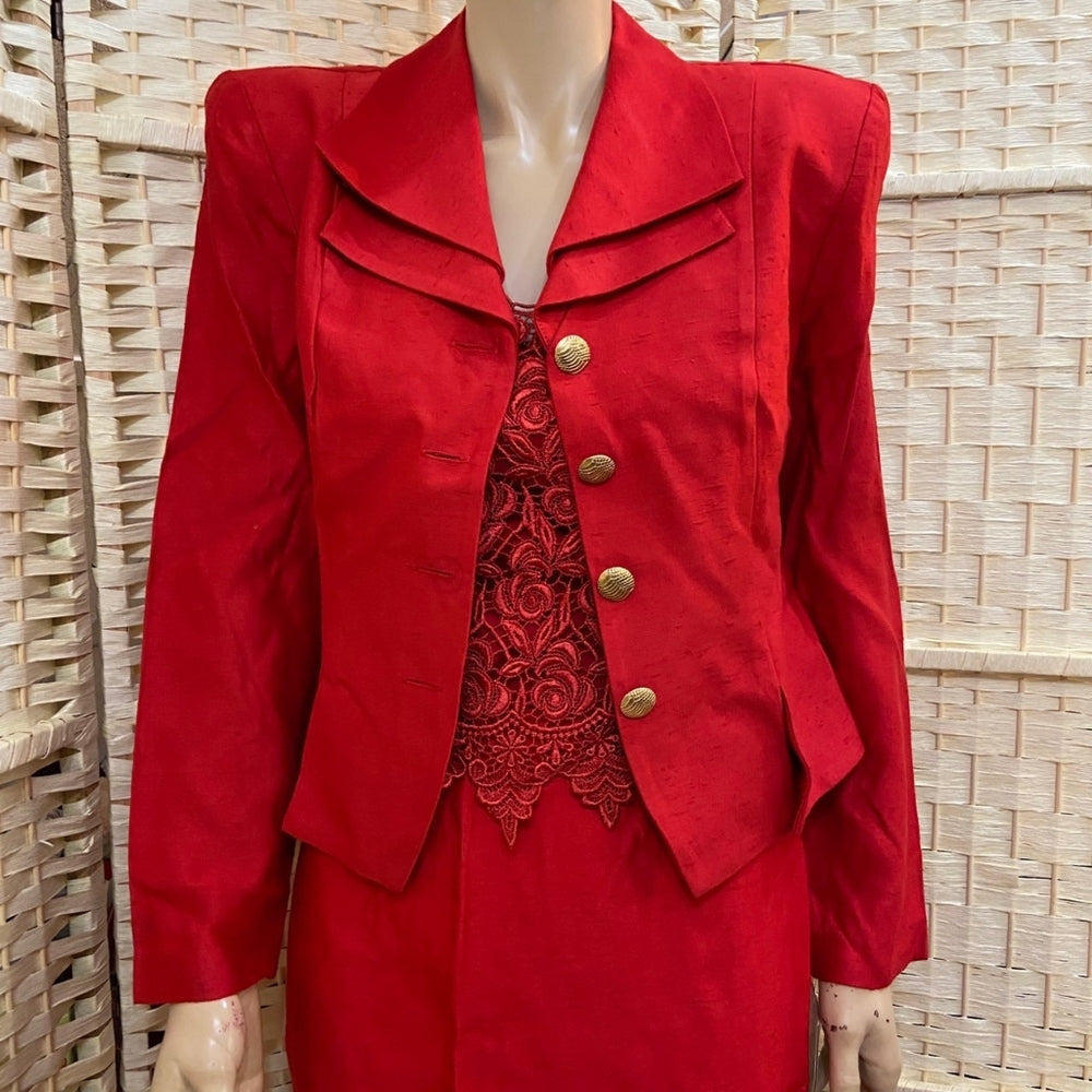 3pc Dani Max Red Suit Outfit Set
