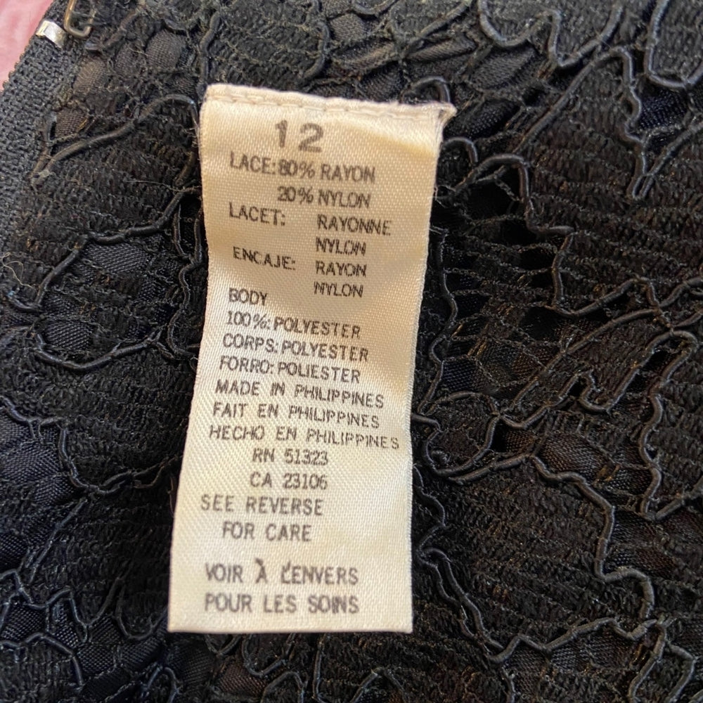 Ms Chaus, Black Lace Dress - Size 12