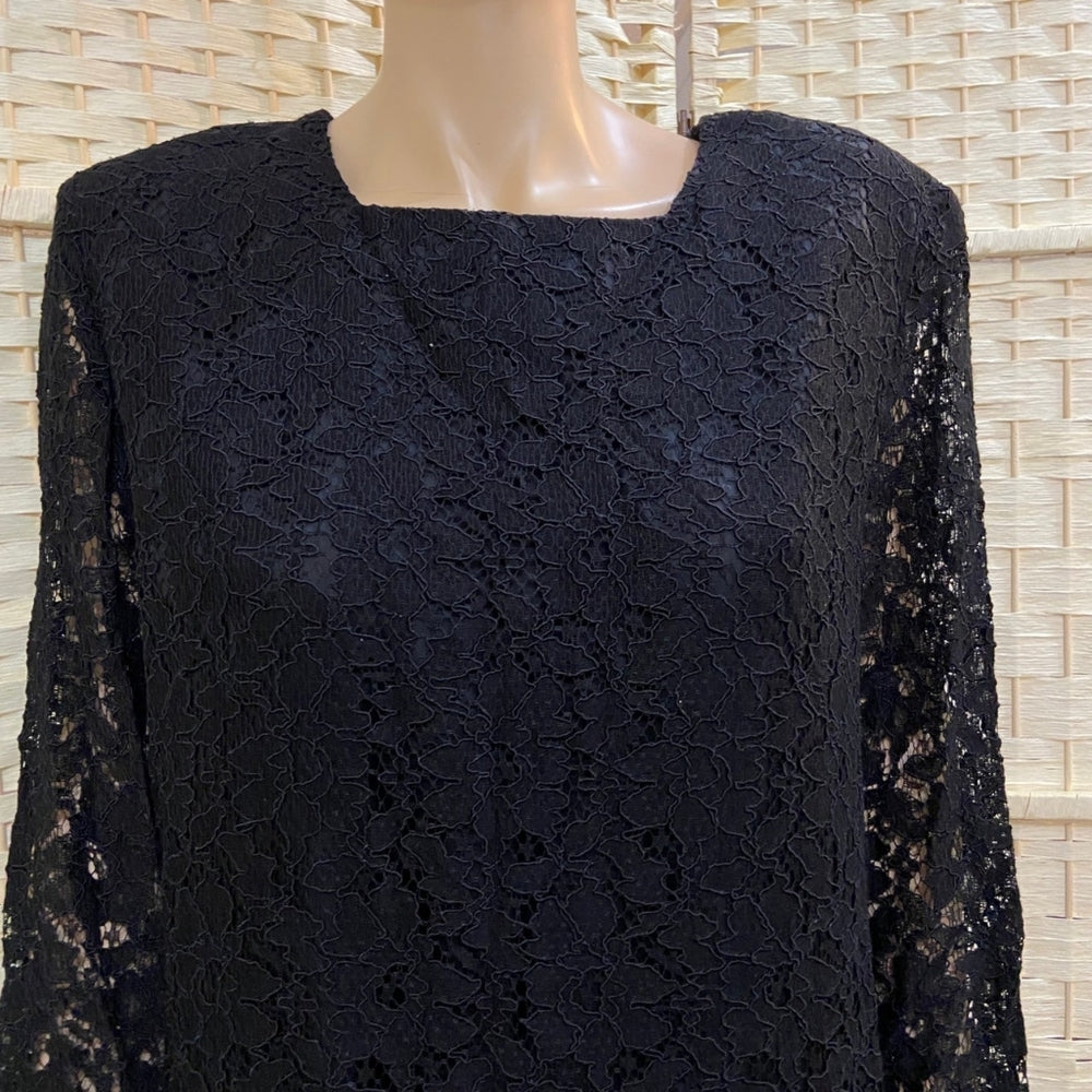 Ms Chaus, Black Lace Dress - Size 12