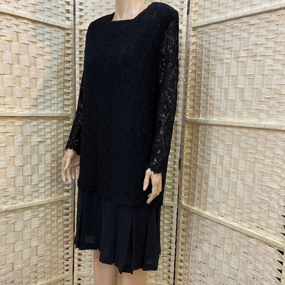 Ms Chaus, Black Lace Dress - Size 12