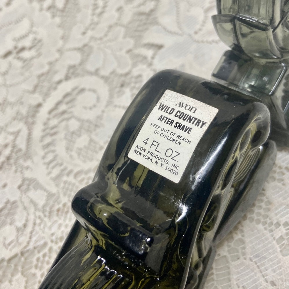 Vintage 1970s Avon Super Cycle Wild Country After Shave Decanter 4Fl Oz (NIB)