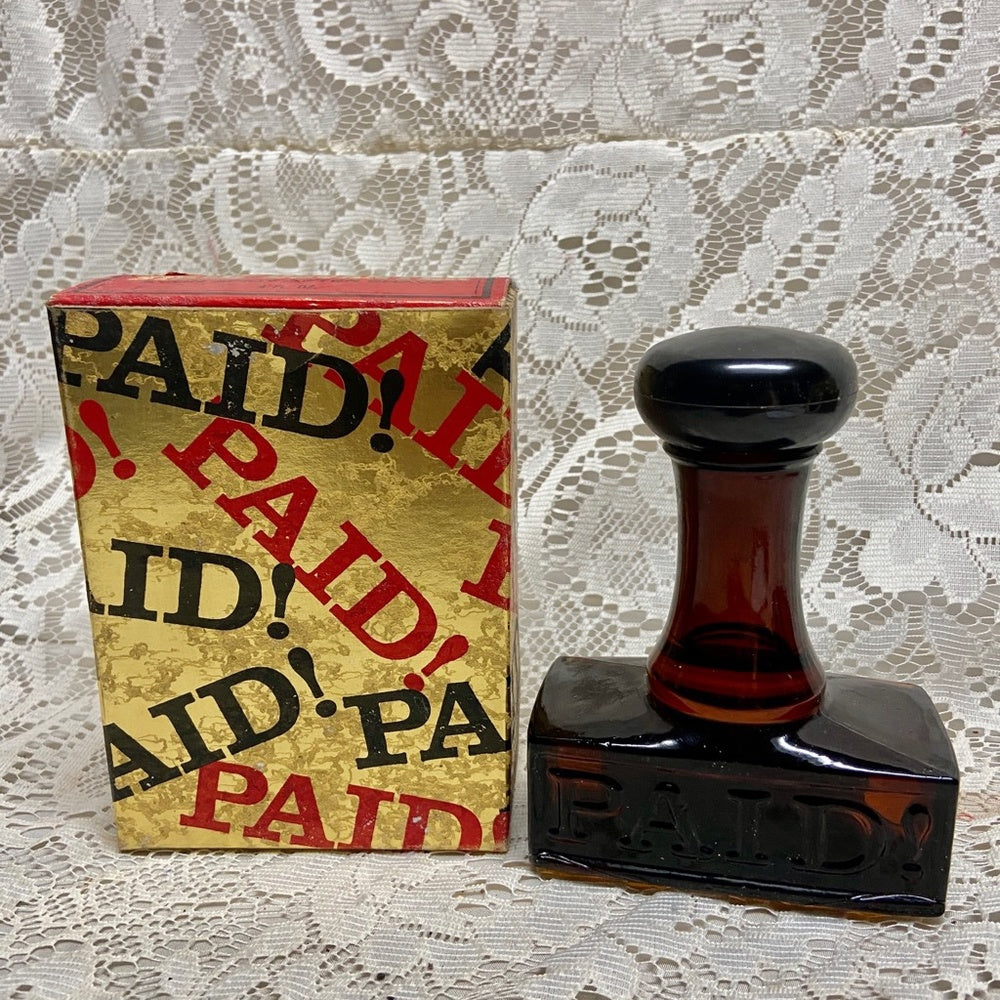 Vintage 1970s Avon Spicy After Shave Stamp Decanter 4Fl Oz (NIB)