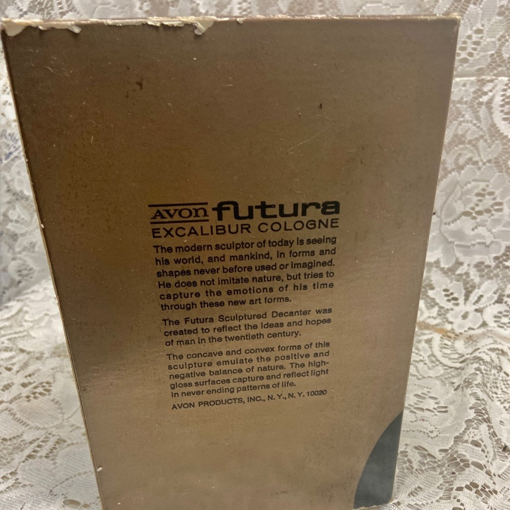 Vintage 1970s Avon Futura Excalibur Cologne Decanter 6Fl Oz (NIB)