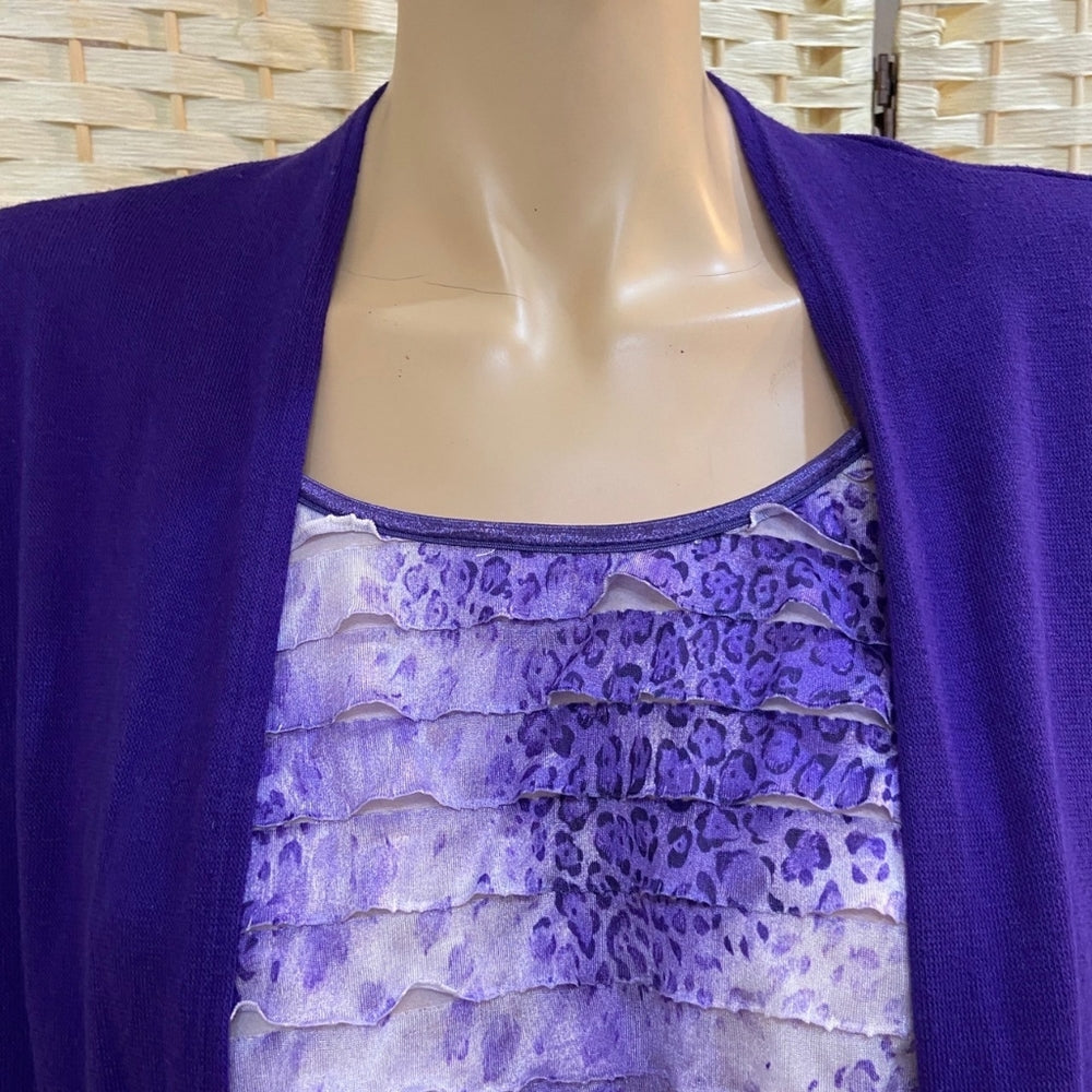 2pc Purple Top and Skirt Set