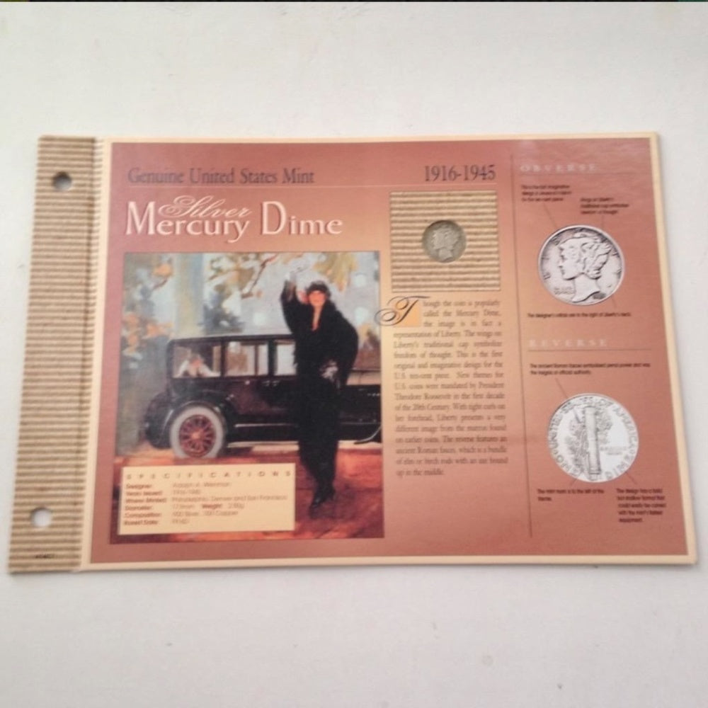 Genuine United States Mint: 1916-1945 Silver Mercury Dime