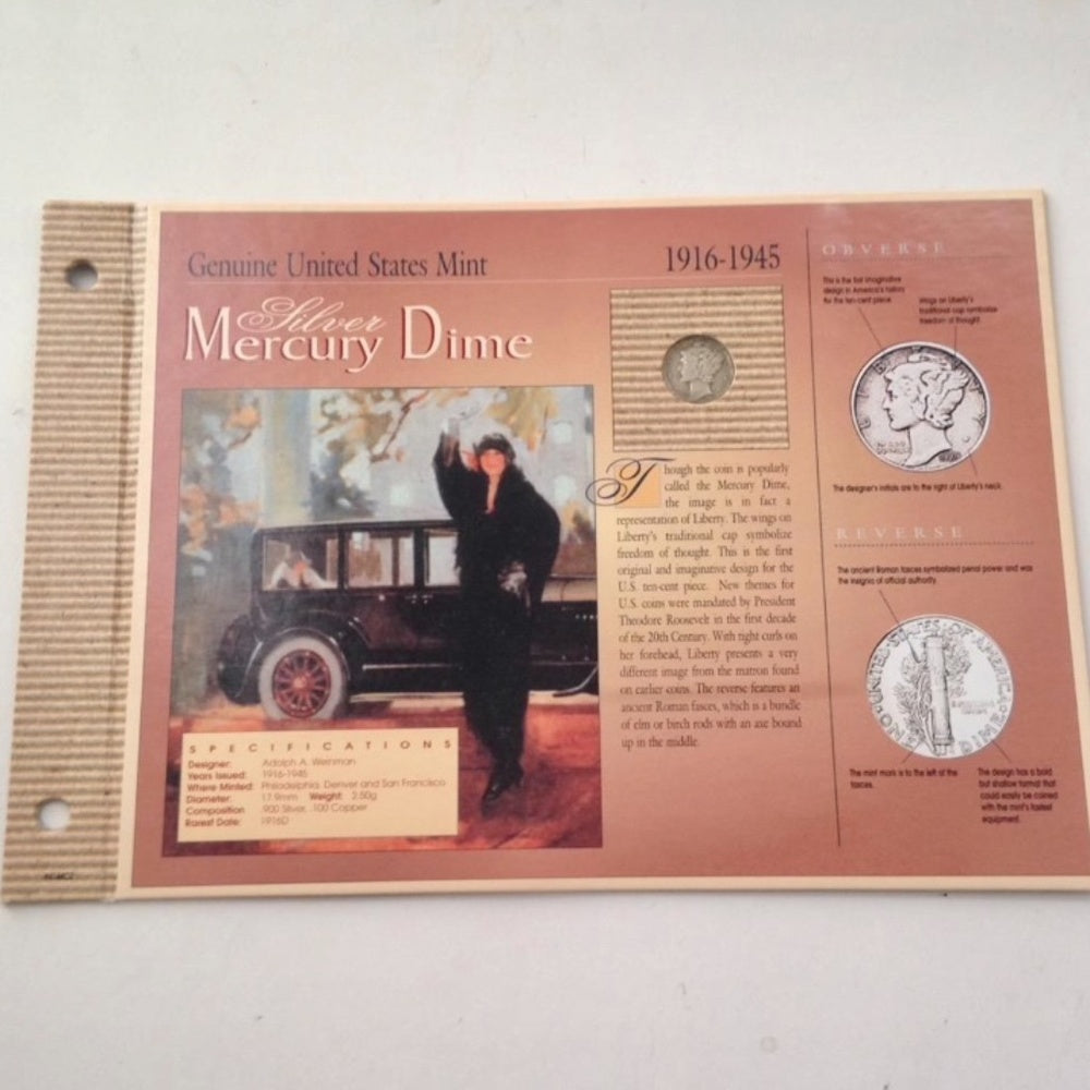 Genuine United States Mint: 1916-1945 Silver Mercury Dime