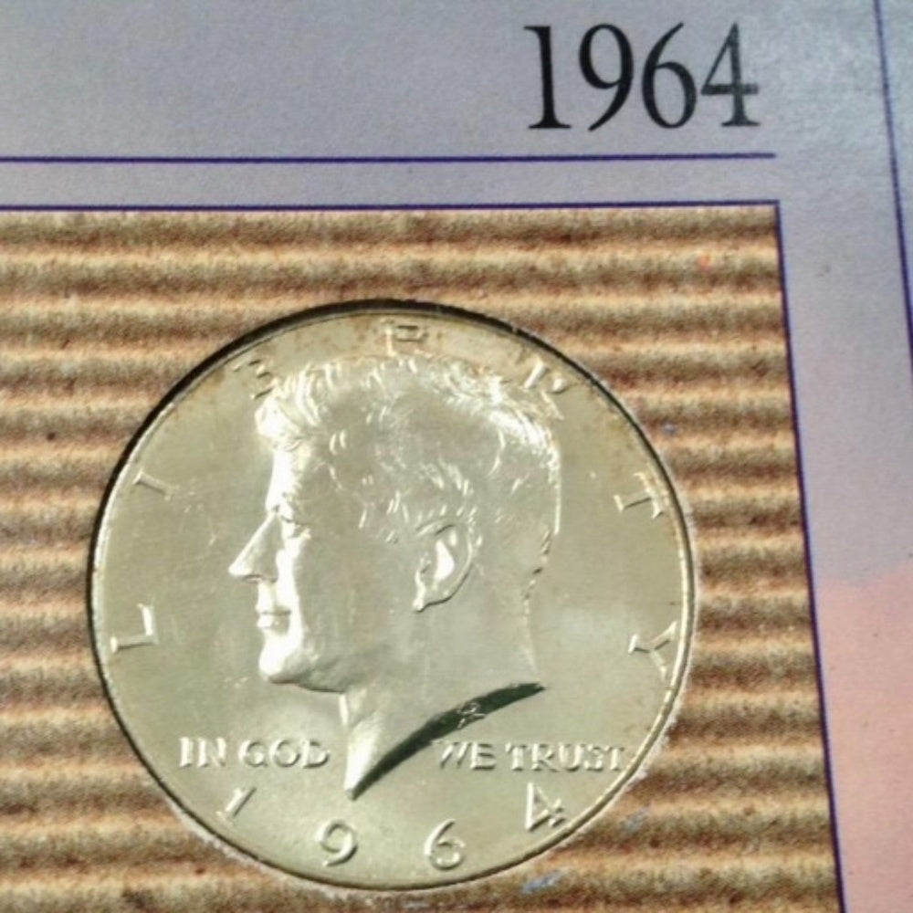 Genuine United States Mint 1964 BU Silver JFK Half Dollar