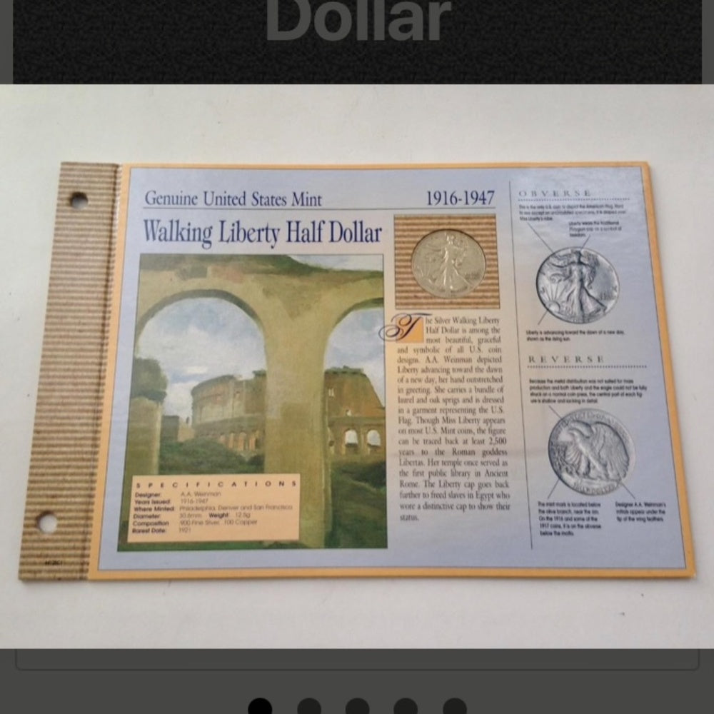 Genuine United States Mint - 1916-1947 Silver Walking Liberty Half Dollar