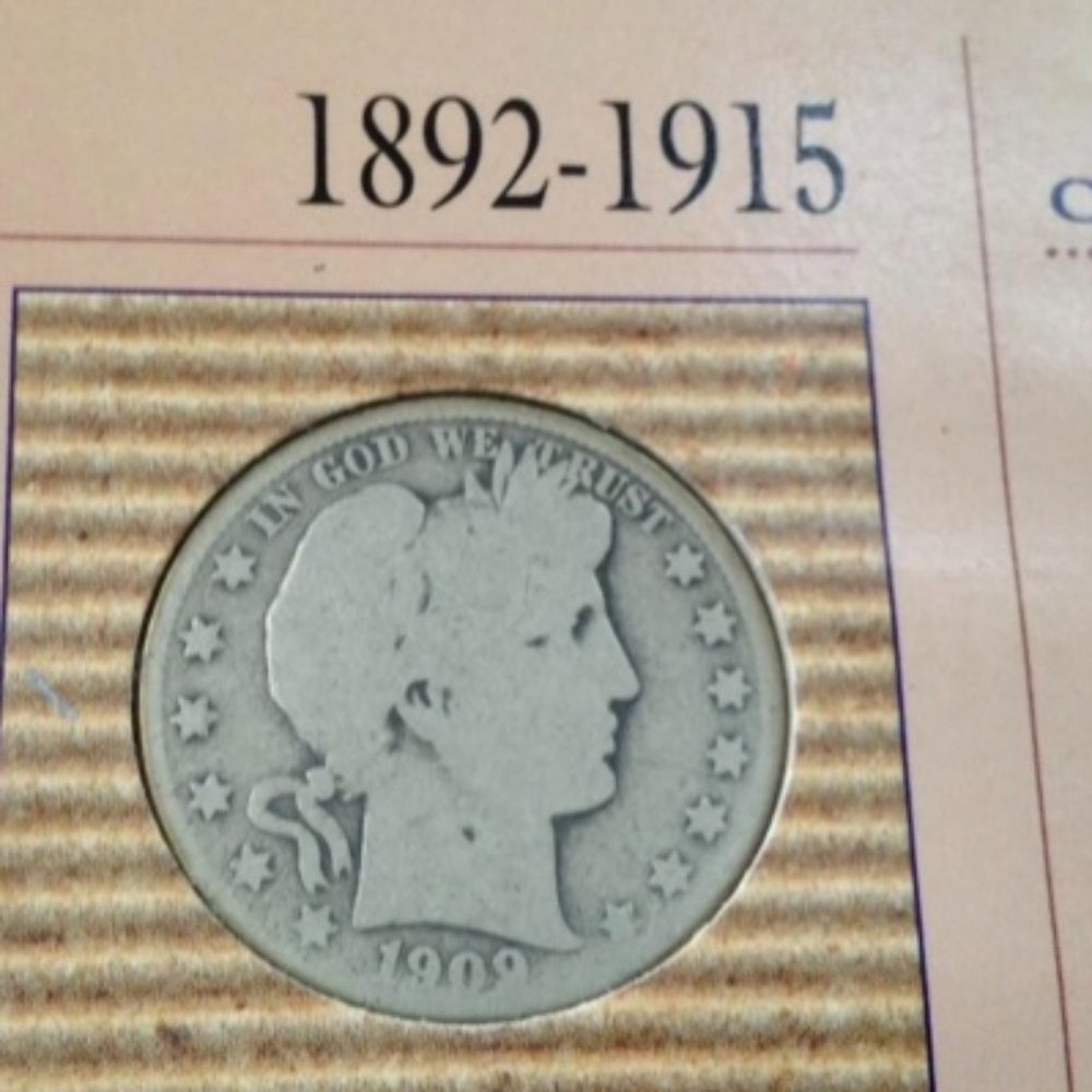 Genuine United States Mint - 1892-1915 Silver Barber Half Dollar